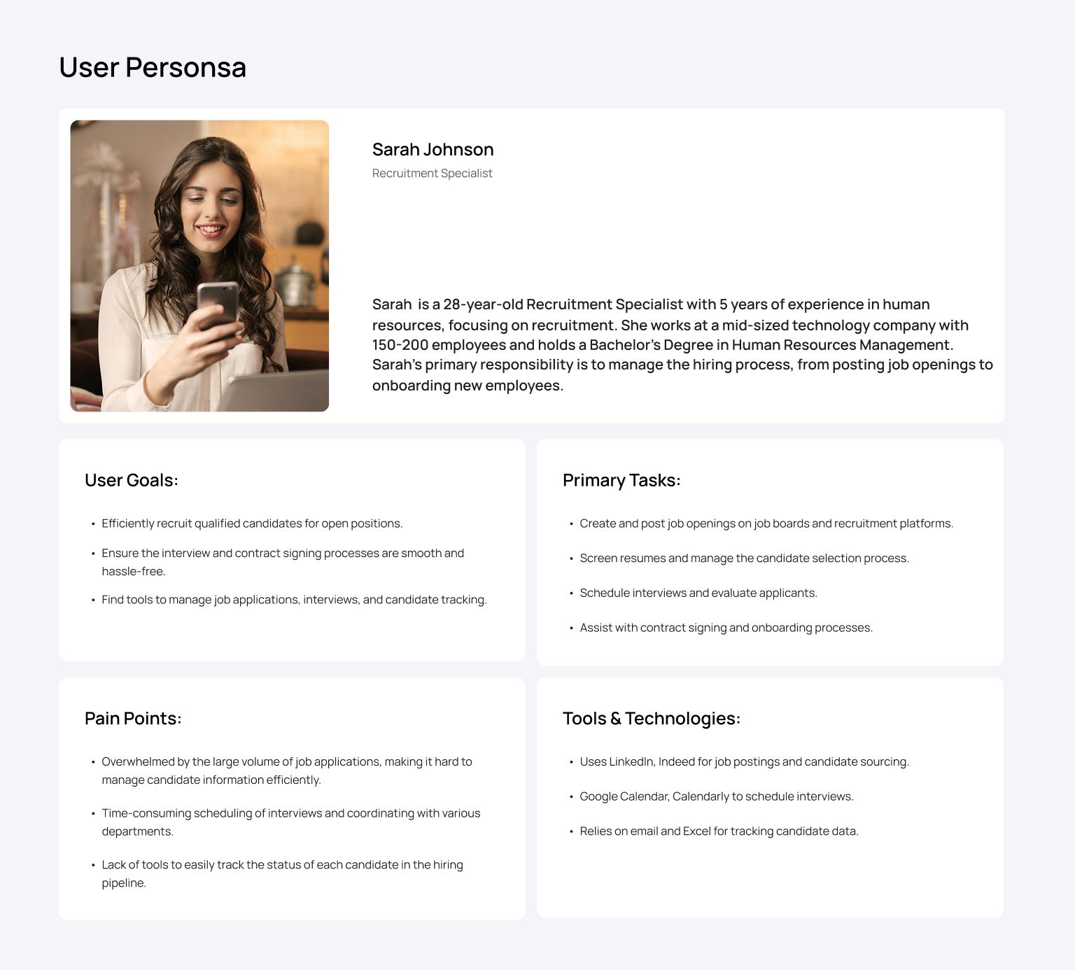 Color palette and typography system for Talent Hub